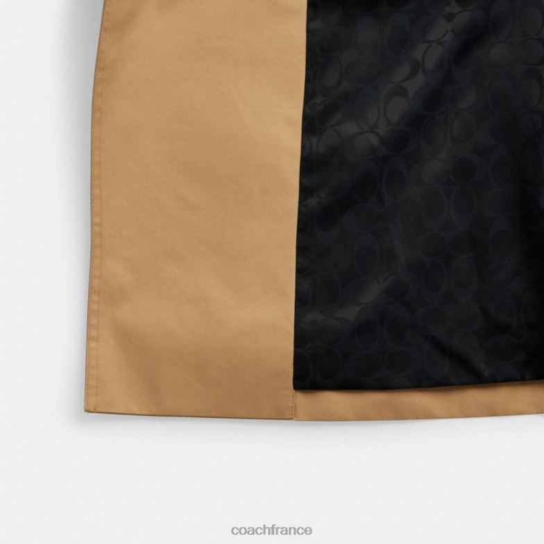 Coach femmes trench avec détail tressé kaki HHR6J459