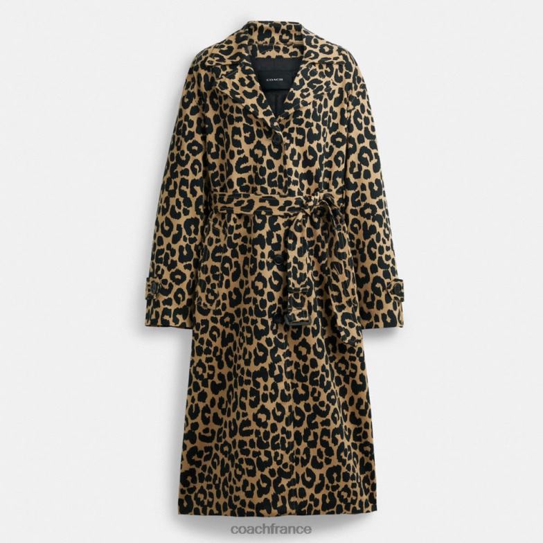 Coach femmes trench oversize imprimé léopard léopard HHR6J437
