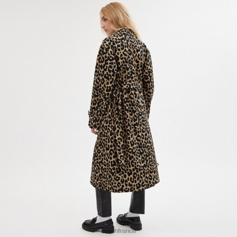 Coach femmes trench oversize imprimé léopard léopard HHR6J437