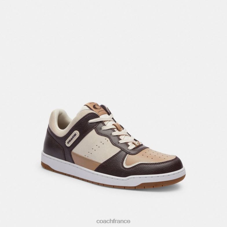 Coach Hommes baskets c201 sang de bœuf/taupe HHR6J735