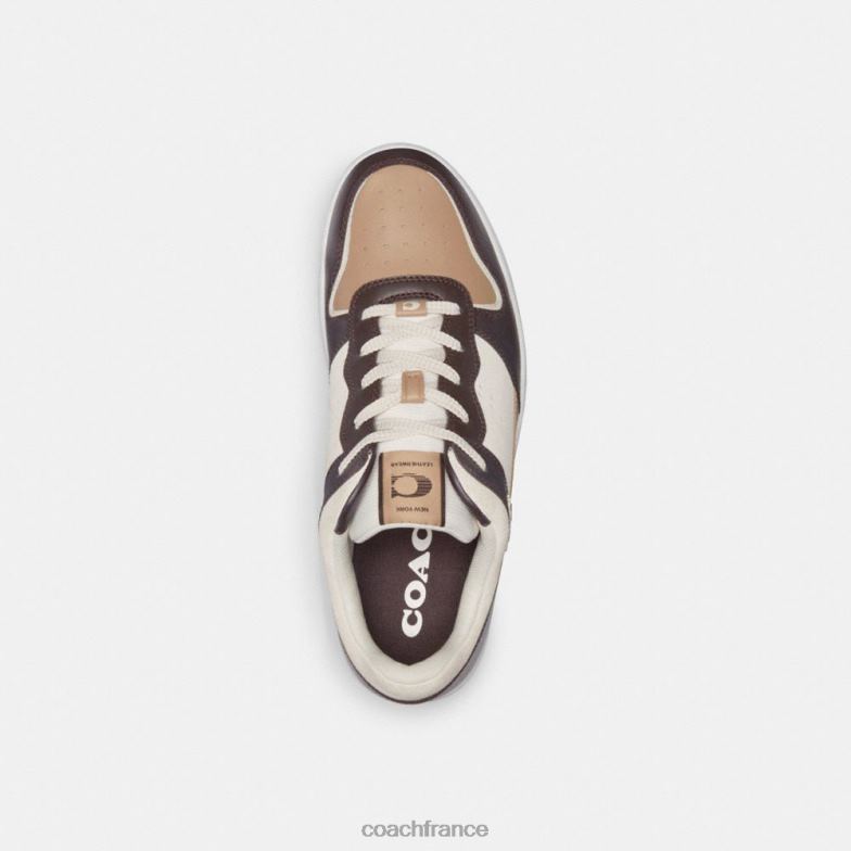Coach Hommes baskets c201 sang de bœuf/taupe HHR6J735