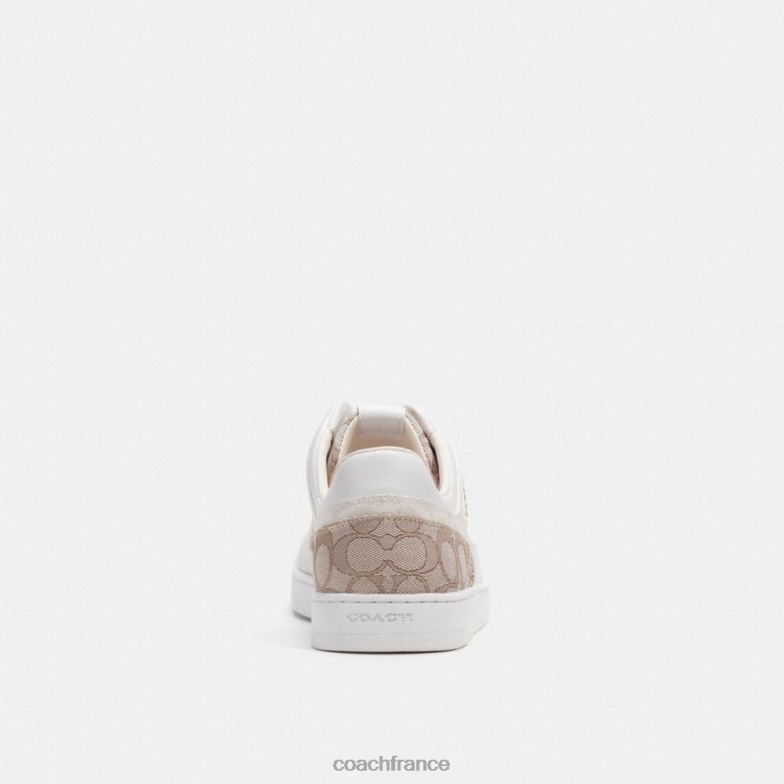 Coach Hommes sneaker c201 en jacquard signature craie/pierre HHR6J744