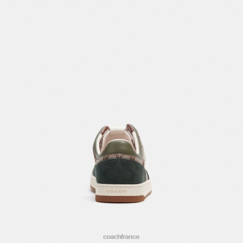 Coach Hommes sneaker c201 en tissu signature mixte chêne/renoncule/vert amazon HHR6J746