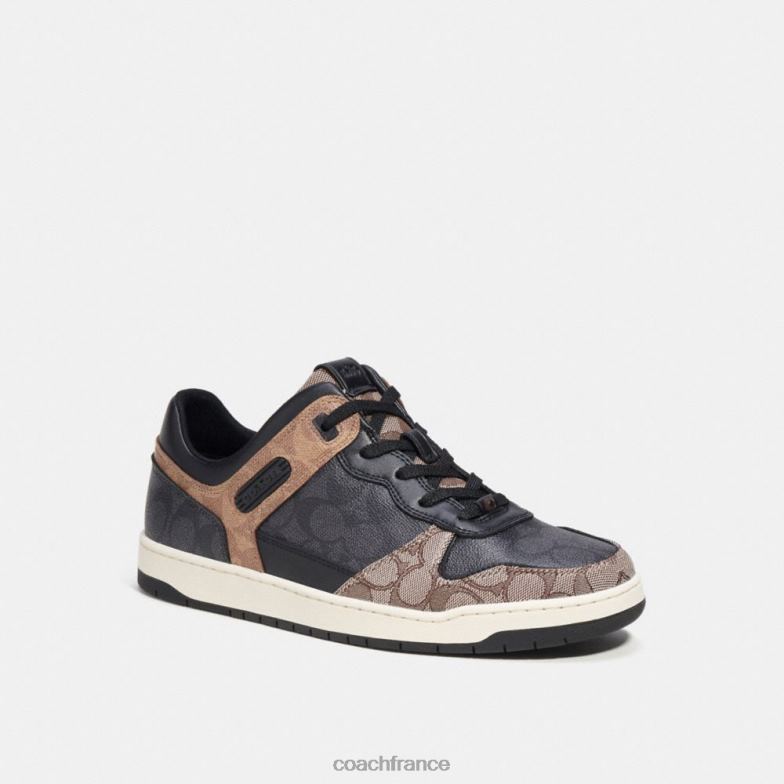 Coach Hommes sneaker c201 en toile exclusive noir/érable HHR6J742