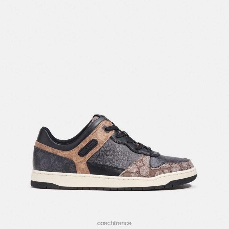 Coach Hommes sneaker c201 en toile exclusive noir/érable HHR6J742