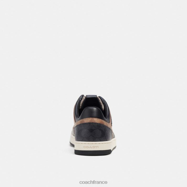 Coach Hommes sneaker c201 en toile exclusive noir/érable HHR6J742