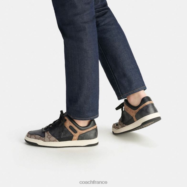 Coach Hommes sneaker c201 en toile exclusive noir/érable HHR6J742