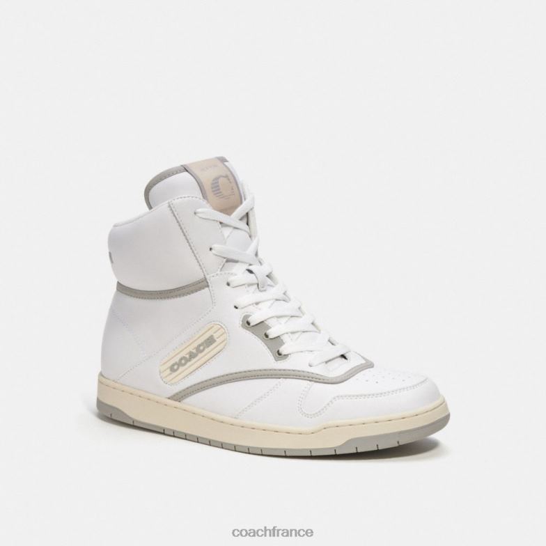 Coach Hommes sneaker montante c202 blanc optique HHR6J743