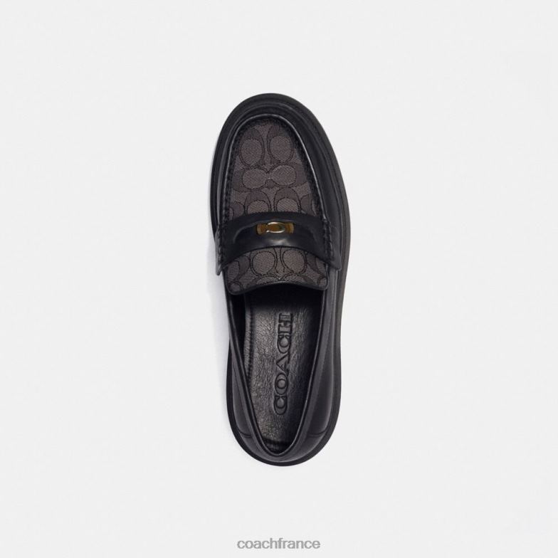 Coach Hommes mocassin avec jacquard signature et pièce de monnaie signature noir HHR6J733