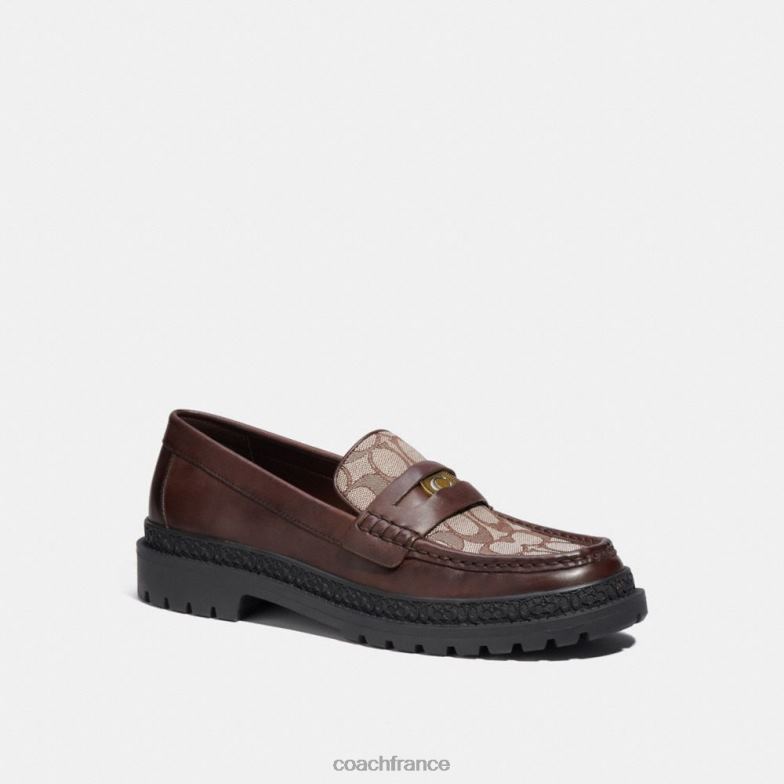 Coach Hommes mocassin avec jacquard signature et pièce de monnaie signature érable HHR6J734