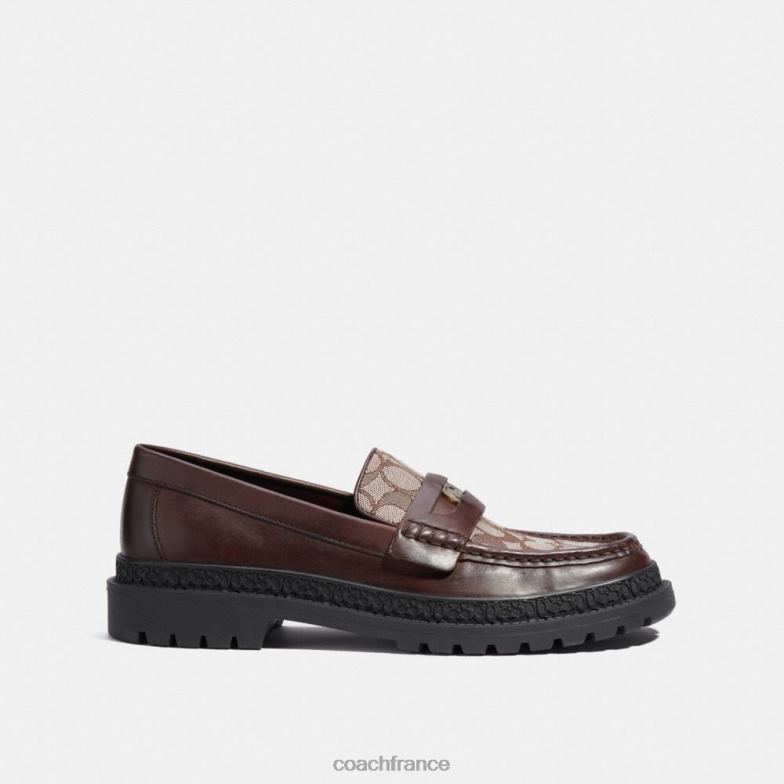Coach Hommes mocassin avec jacquard signature et pièce de monnaie signature érable HHR6J734