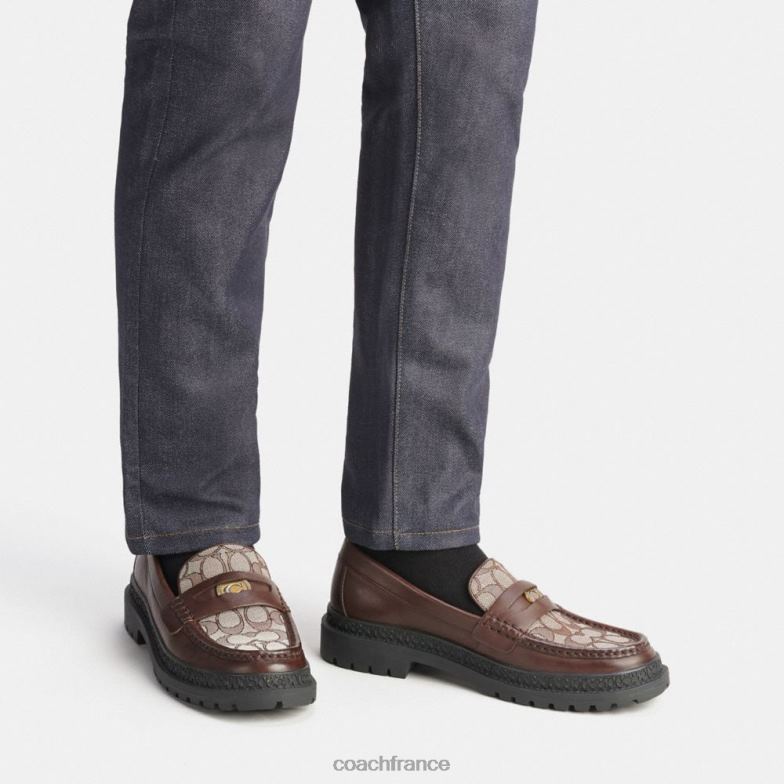 Coach Hommes mocassin avec jacquard signature et pièce de monnaie signature érable HHR6J734
