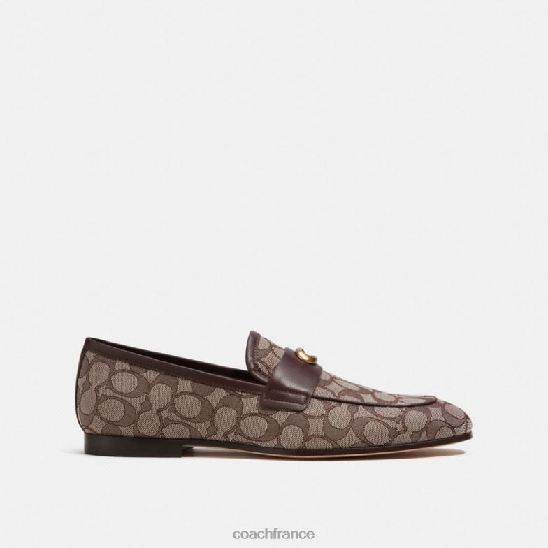 Coach Hommes mocassin signature sculpté en jacquard signature chêne HHR6J732