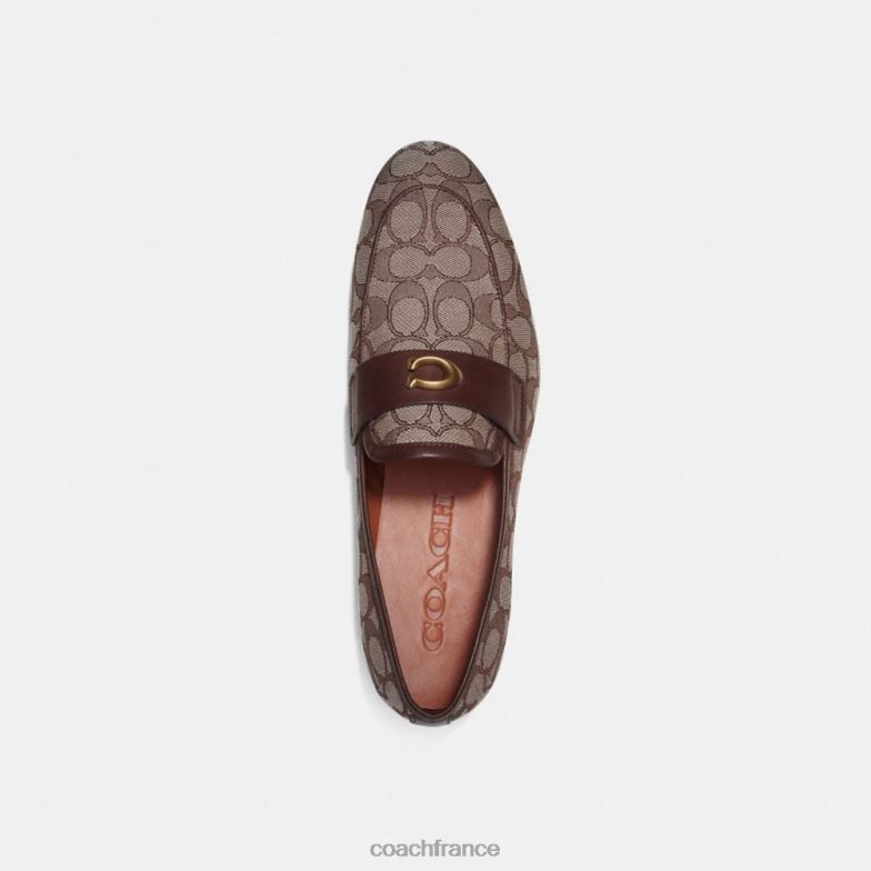 Coach Hommes mocassin signature sculpté en jacquard signature chêne HHR6J732