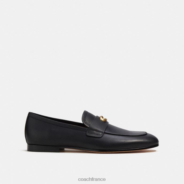 Coach Hommes mocassin signature sculpté noir HHR6J731