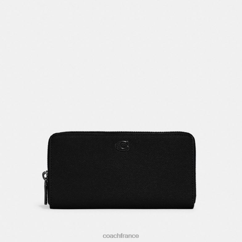 Coach Hommes portefeuille accordéon avec intérieur en toile emblématique noir HHR6J697