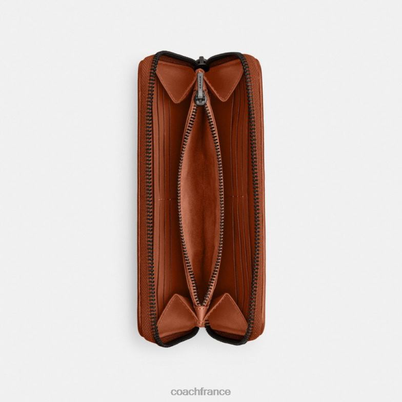 Coach Hommes portefeuille accordéon en jacquard micro signature cacao/ambre bruni HHR6J696