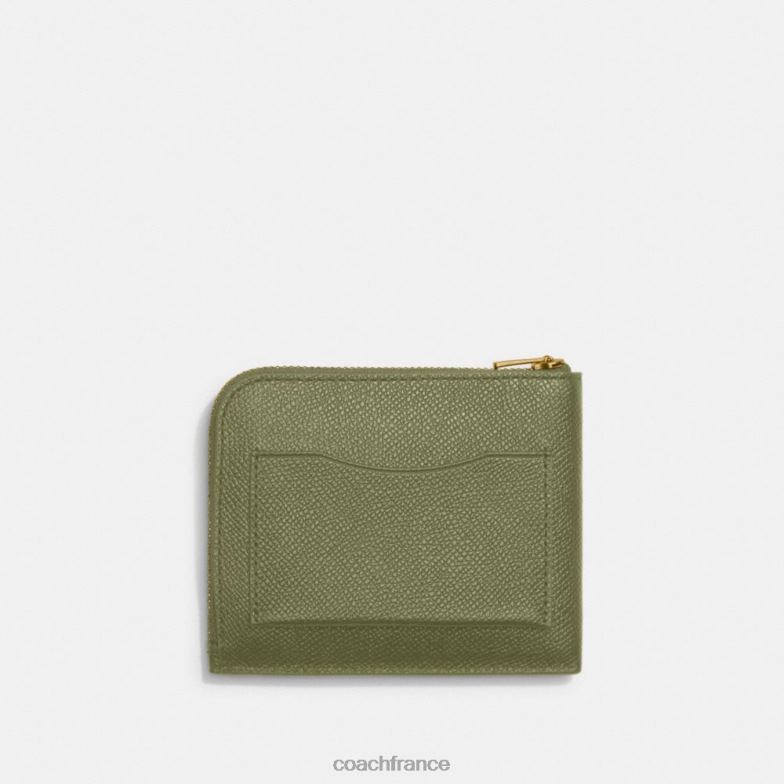 Coach Hommes Portefeuille 3 en 1 à fermeture éclair en L avec toile emblématique mousse HHR6J702