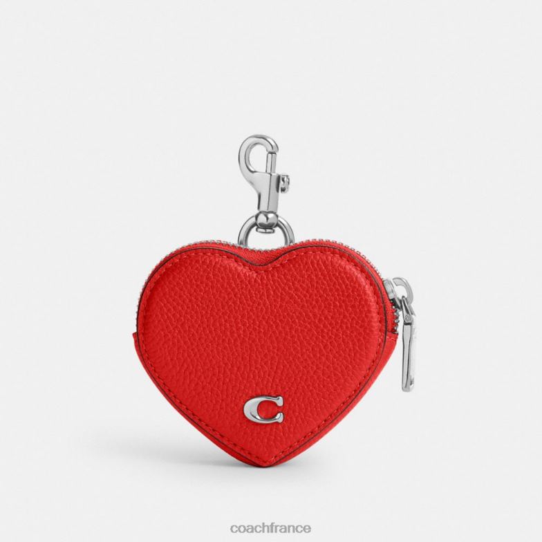 Coach Hommes porte-monnaie coeur rouge sportif HHR6J699