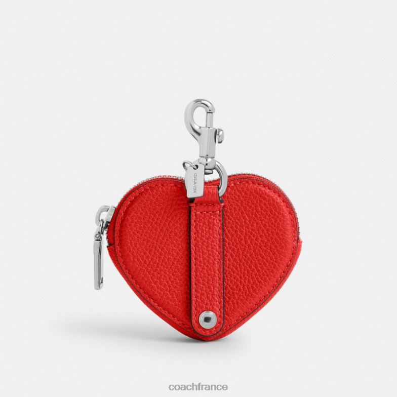 Coach Hommes porte-monnaie coeur rouge sportif HHR6J699