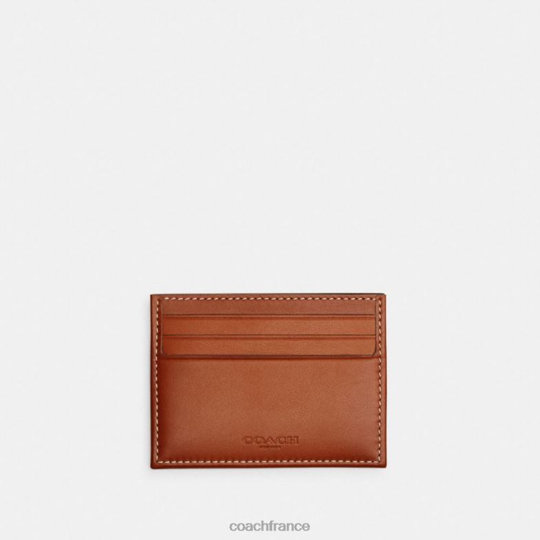 Coach Hommes porte-cartes en jacquard micro signature cacao/ambre bruni HHR6J725