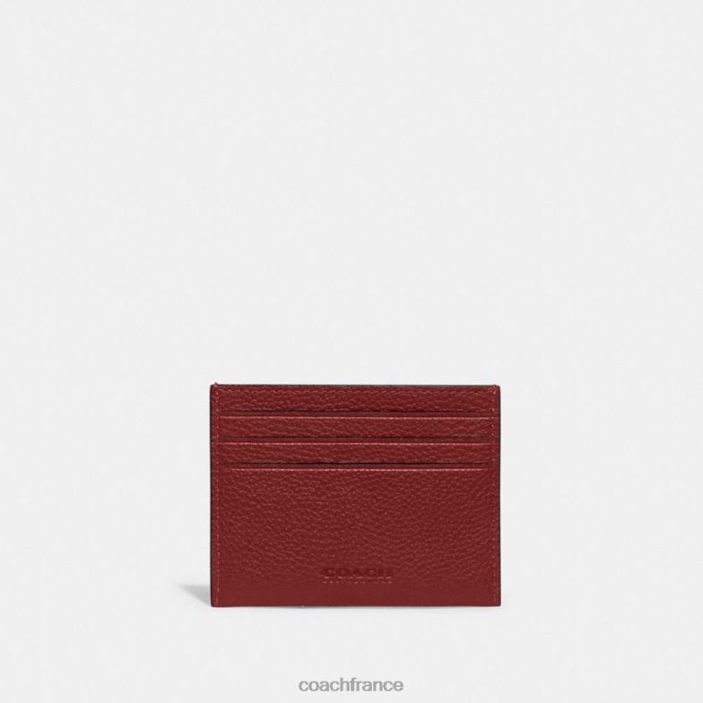 Coach Hommes étui à cartes rouge rubis HHR6J718