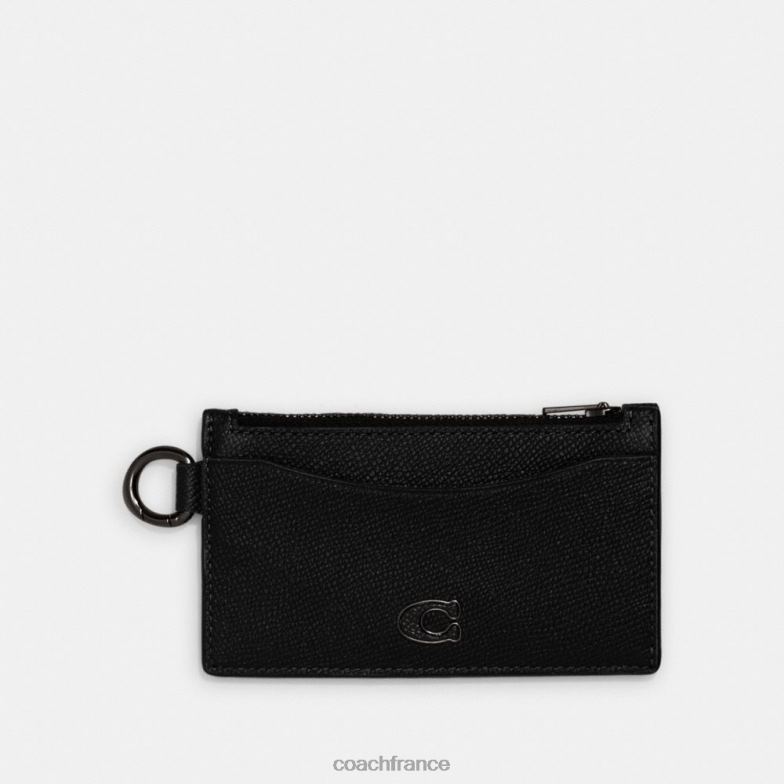 Coach Hommes étui à cartes zippées noir HHR6J726