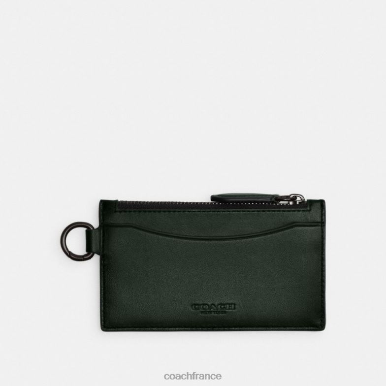 Coach Hommes étui à cartes zippées vert amazonien HHR6J724