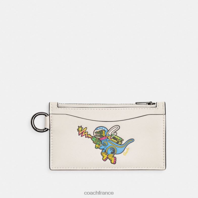 Coach Hommes étui pour cartes zippées cosmic coach avec rexy v5/craie HHR6J720