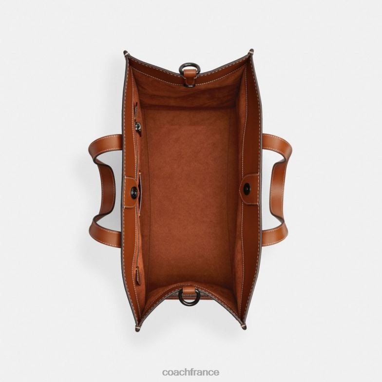 Coach Hommes cabas field 40 en jacquard micro signature cacao/ambre bruni HHR6J636
