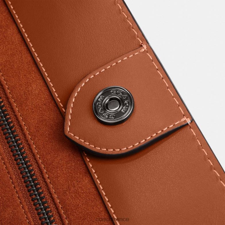 Coach Hommes cabas field 40 en jacquard micro signature cacao/ambre bruni HHR6J636