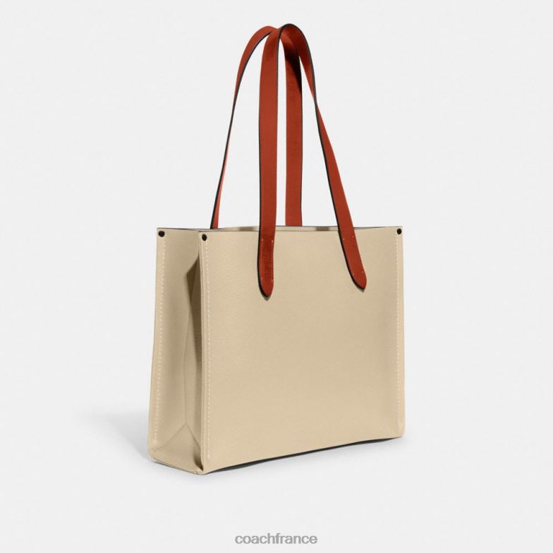Coach Hommes relais cabas 34 Ivoire HHR6J628