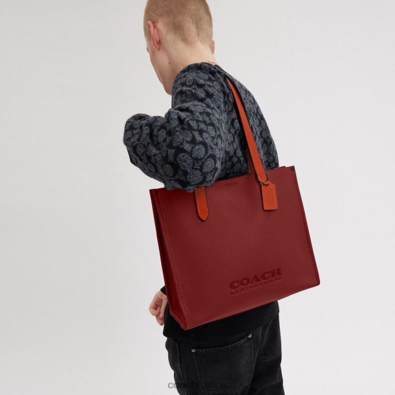 Coach Hommes relais cabas 34 rouge rubis HHR6J627