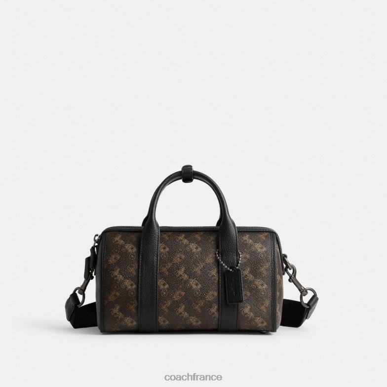 Coach Hommes Gotham Duffle 24 avec imprimé cheval et calèche truffe/noir HHR6J658