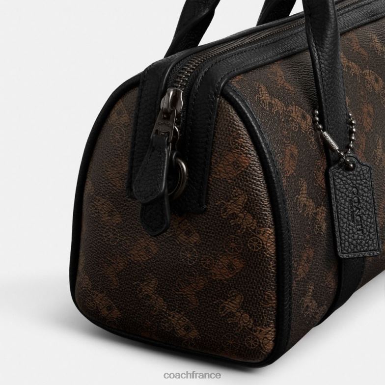 Coach Hommes Gotham Duffle 24 avec imprimé cheval et calèche truffe/noir HHR6J658