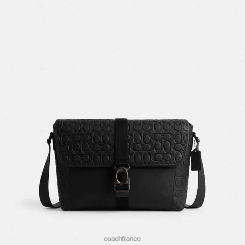 Coach Hommes messager beck en cuir exclusif noir HHR6J651