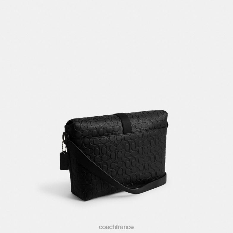 Coach Hommes messager beck en cuir exclusif noir HHR6J651