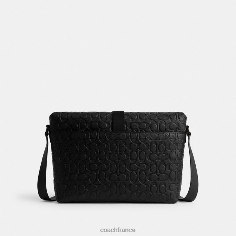 Coach Hommes messager beck en cuir exclusif noir HHR6J651