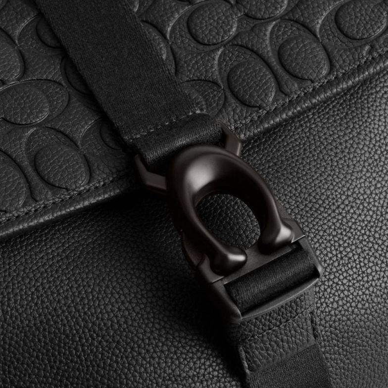 Coach Hommes messager beck en cuir exclusif noir HHR6J651