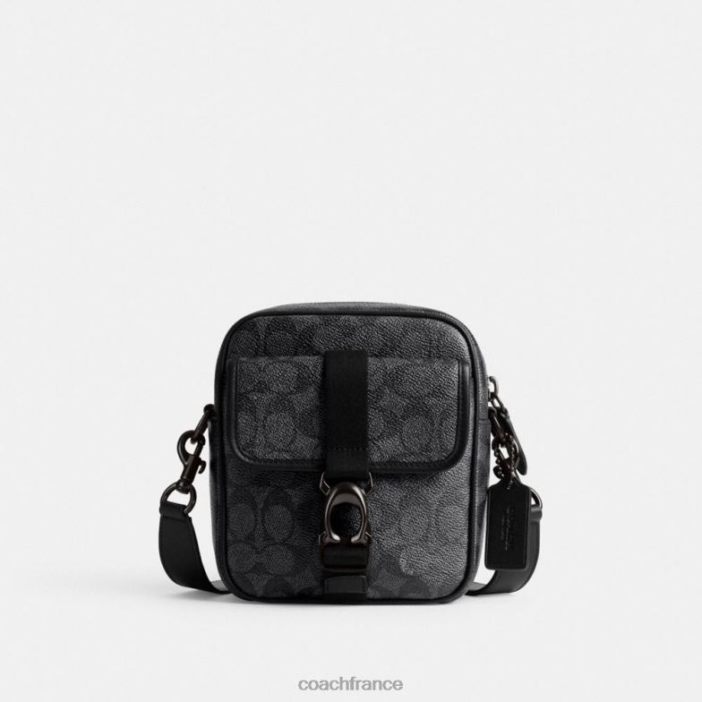 Coach Hommes sac à bandoulière beck en toile exclusive charbon HHR6J672