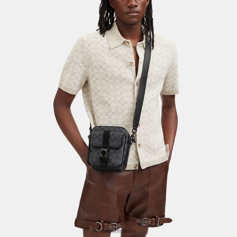 Coach Hommes sac à bandoulière beck en toile exclusive charbon HHR6J672