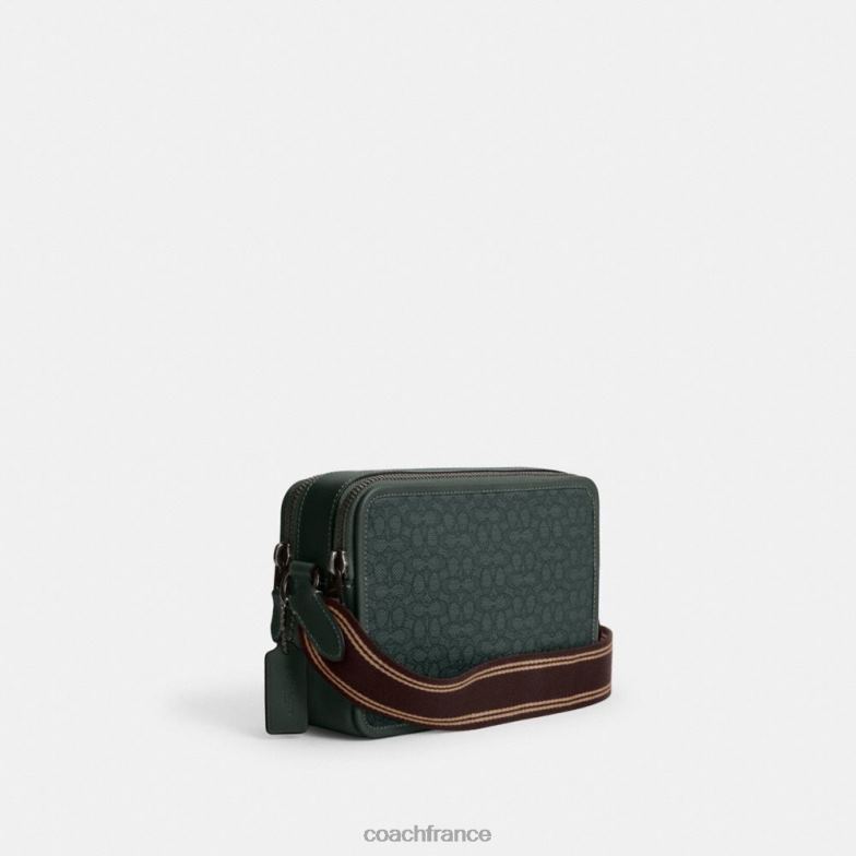 Coach Hommes sac à bandoulière charter 24 en jacquard micro signature vert amazonien HHR6J662