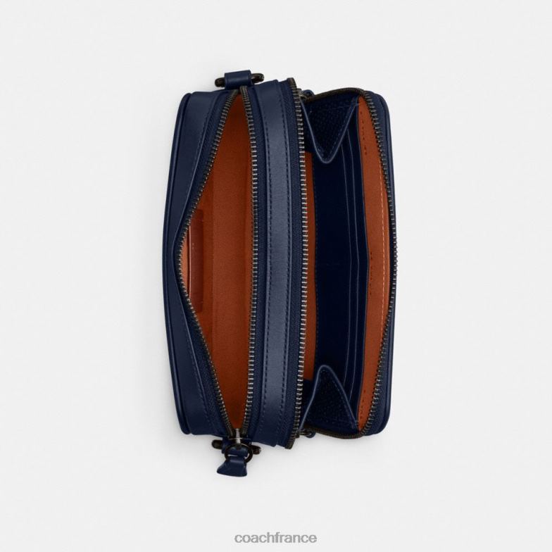 Coach Hommes sac à bandoulière charter avec pochette hybride bleu profond HHR6J668