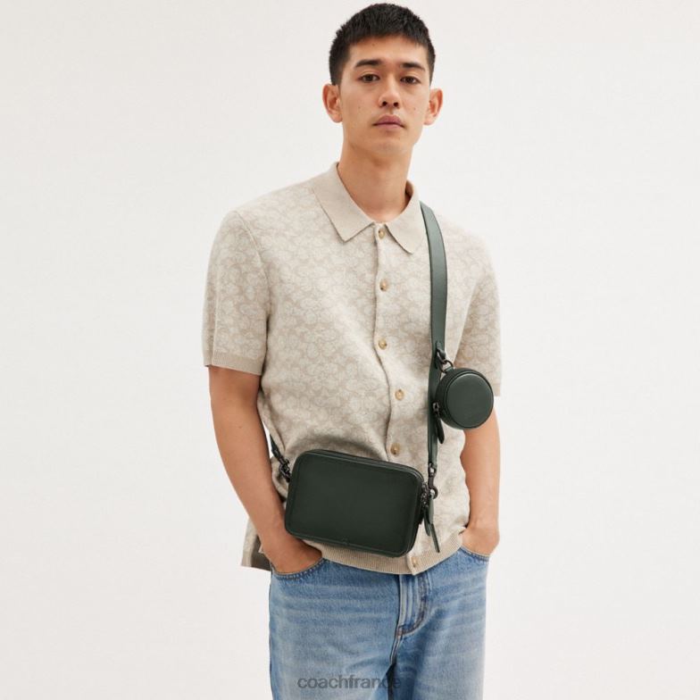 Coach Hommes sac à bandoulière charter avec pochette hybride vert amazonien HHR6J669