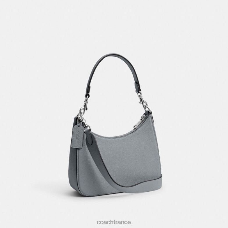 Coach Hommes sac à bandoulière hobo avec toile signature gris bleu HHR6J666