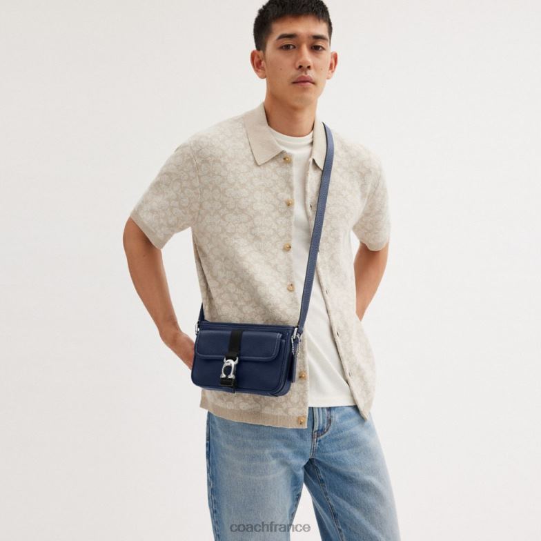 Coach Hommes sac à bandoulière slim beck bleu profond HHR6J661