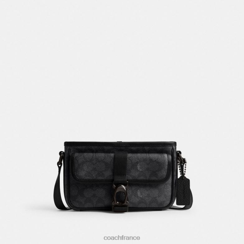 Coach Hommes sac à bandoulière slim beck en toile exclusive charbon HHR6J659