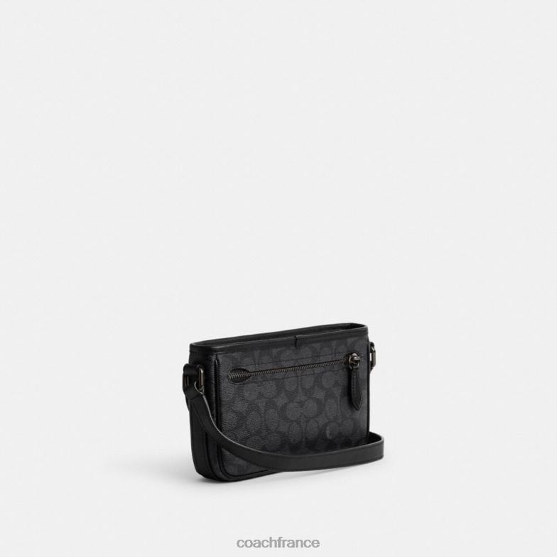Coach Hommes sac à bandoulière slim beck en toile exclusive charbon HHR6J659