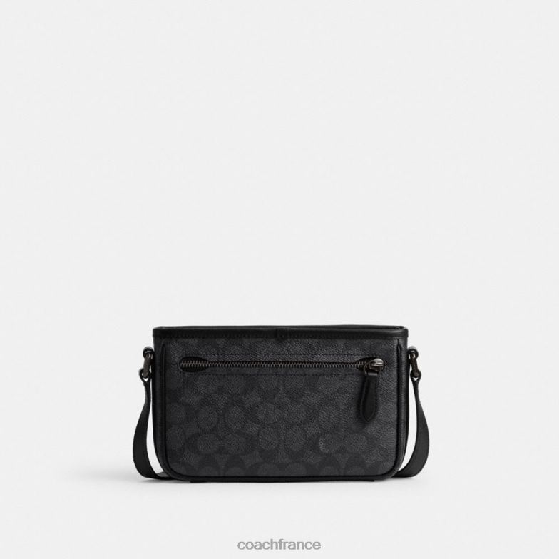 Coach Hommes sac à bandoulière slim beck en toile exclusive charbon HHR6J659