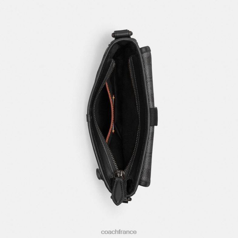 Coach Hommes sac à bandoulière slim beck en toile exclusive charbon HHR6J659